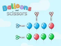 image Balloons and scissors