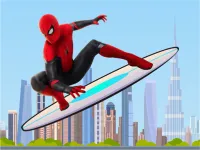 image Spiderman Skateboarding