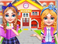 image Twins sisters back to school