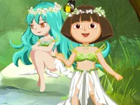 image Dora With Wizard In Forest
